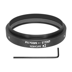 62,5-mm-Klemme auf M65x1-Außengewindeadapter für Helikoide (RafCamera)