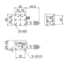 Z Axis - 40 x 40 mm Microstage