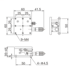 Z Axis - 60 x 60 mm Microstage