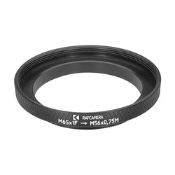 Adapter M65x1 Innengewinde auf M56x0,75 Außengewinde für Copal No.3S Verschluss (RafCamera)