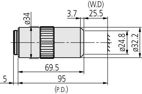 Mitutoyo 5X HR Microscope Objective (M PLAN APO HR) - MJKZZ Mitutoyo 5X HR Microscope Objective (M PLAN APO HR) - MJKZZ