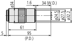 Mitutoyo 2X Microscope Objective (M PLAN APO)