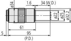 Mitutoyo 5X Microscope Objective (M PLAN APO)