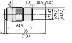 Mitutoyo SL 20X Microscope Objective (M PLAN APO SL)