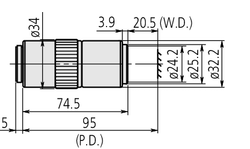 Mitutoyo 50X Microscope Objective (M PLAN APO SL)