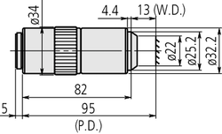 Mitutoyo 100X Microscope Objective (M PLAN APO SL)