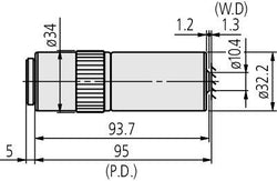 Mitutoyo 100X HR Microscope Objective (M PLAN APO HR)