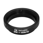38mm Clamp to M39x1 Male Thread Adapter for Schneider Macro-Symmar Lenses - High-Quality Aluminium Alloy Construction for Durable and Precise Camera Mounting