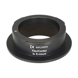 High-quality aluminium adapter connecting Contax bayonet lens to Sony E-mount