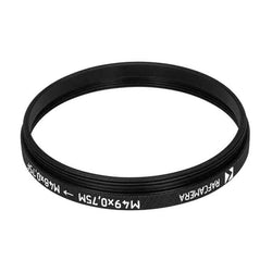 M49x0.75 male to M48x0.75 female thread adapter