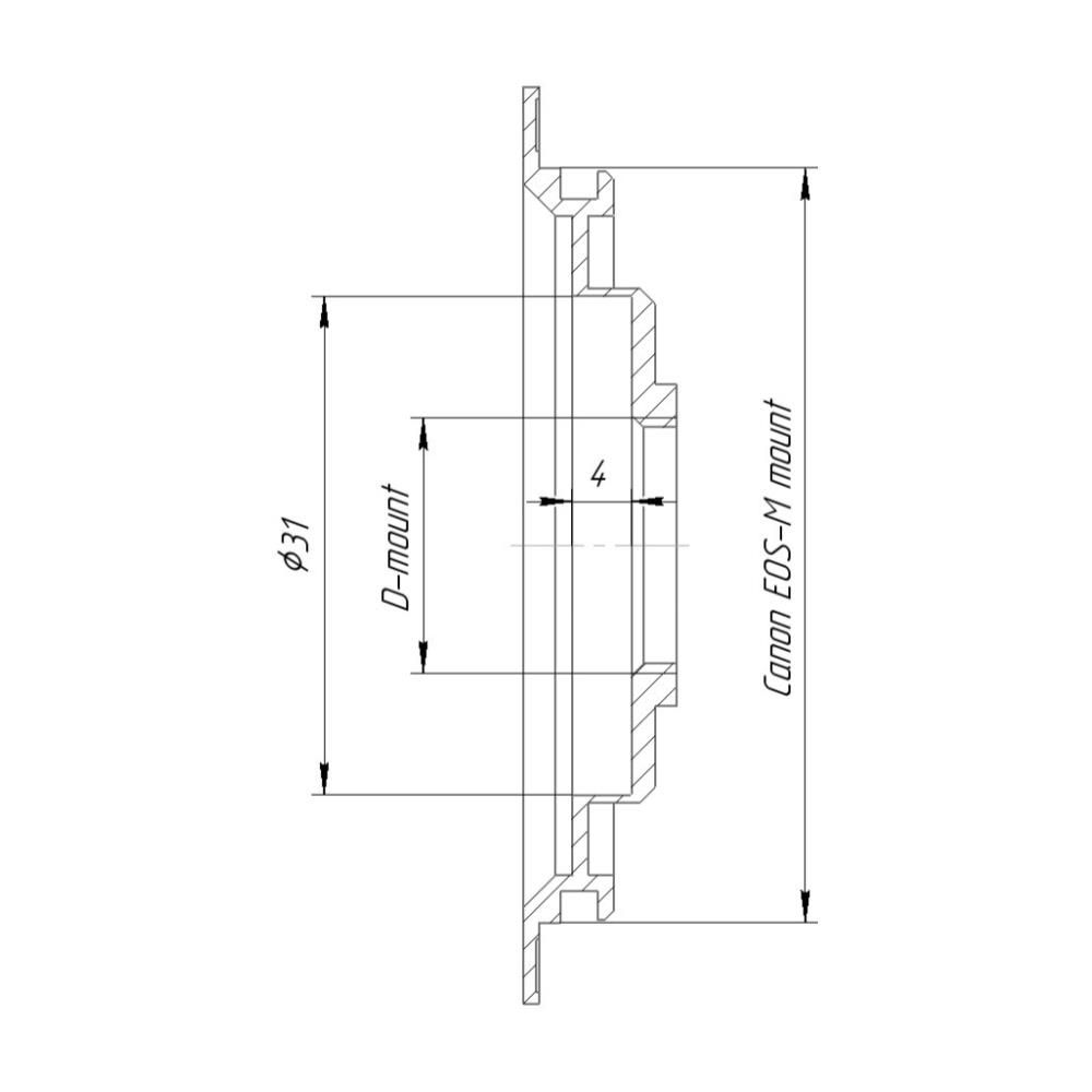 D-mount lens to Canon EOS-M camera mount adapter (RafCamera) - MJKZZ.de ...