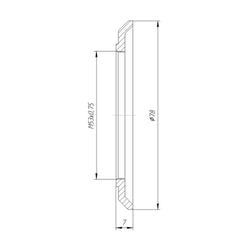 Durst Lapla plate (lens board) with M53x0.75 female thread (RafCamera)