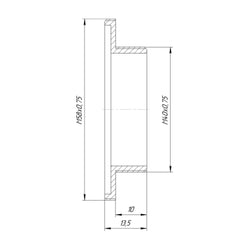 Adapter M40x0,75 Außengewinde auf M58x0,75 Außengewinde (RafCamera)