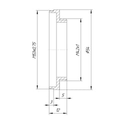 M53x0.75 to M42x1 thread mount adapter for MC El-Nikkor 135mm lens (RafCamera)