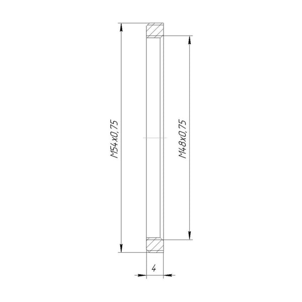 PUSOKEI Filettatura Maschio da M48x0.75mm a M42x0.75mm Anello Adattatore con Filettatura Femmina, Anello Adattatore per Telescopio Astronomico in Lega di Alluminio, Accessorio per Telescopio